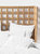 Linen House Palm Springs Chenille Ogee Duvet Set (White) (Full) (UK - Double)