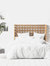 Linen House Palm Springs Chenille Ogee Duvet Set (White) (King) (UK - Superking)