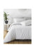 Linen Yard Linear Duvet Set (White/Gray) (Full) (UK - Double) - White/Gray