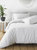 Linen Yard Linear Duvet Set (White/Gray) (Queen) (UK - King) - White/Gray