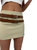 Double Buckle Micro Mini Skirt In Beige