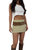 Double Buckle Micro Mini Skirt In Beige