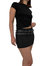 Double Buckle Micro Mini Skirt In Black