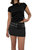 Double Buckle Micro Mini Skirt In Black