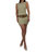 Double Buckle Mini Dress In Beige