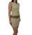 Double Buckle Mini Dress In Beige - Beige