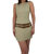 Double Buckle Mini Dress In Beige