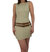 Double Buckle Mini Dress In Beige