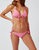 Padded Triangle Bikini - Fuchsia Striped Seersucker