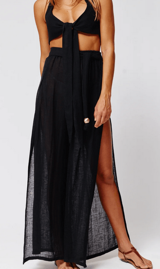 Lisa Marie Fernandez Wide Leg Pant With Open Sides product