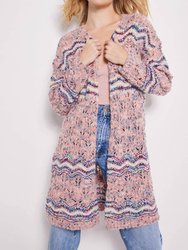 Lofty Lover Cardigan In Pink Multi - Pink Multi