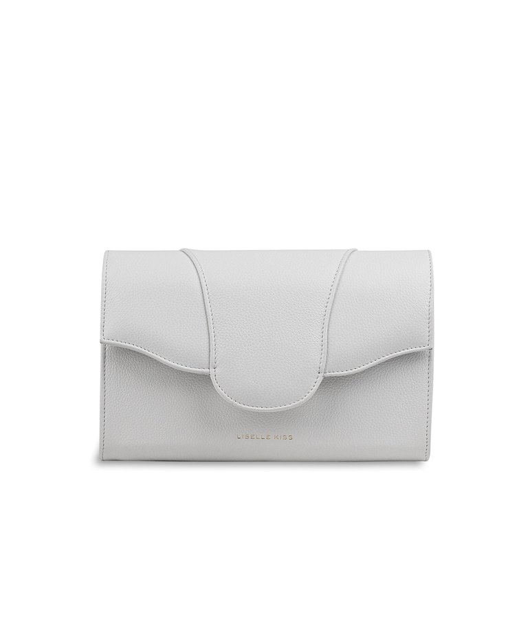 Allie White Pebble Crossbody Clutch