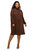 Amal Mock Neck Dress - Mocha Dark