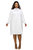 Amal Mock Neck Dress - White