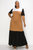 Ami Colorblock Maxi Dress - Black/White/Chestnut