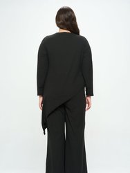 Asymmetrical Rib Loungewear Set