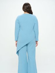 Asymmetrical Rib Loungewear Set