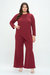 Asymmetrical Rib Loungewear Set