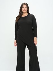 Asymmetrical Rib Loungewear Set