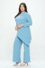 Asymmetrical Rib Loungewear Set