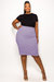 Basic Pencil Skirt - Mauve Antique