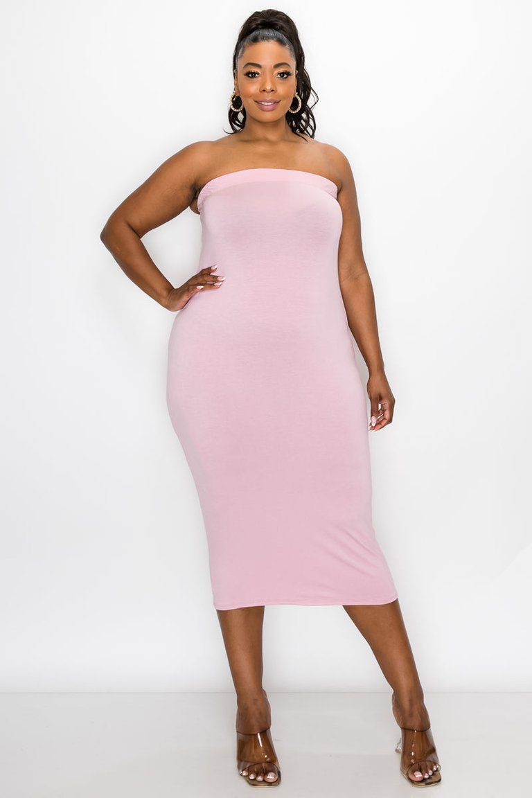 Basic Tube Dress - Light Mauve