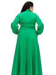 Bella Donna Dress With Ribbon And Bishop Sleeves