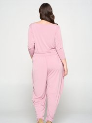 Boat Neck Slingky Jumpsuit