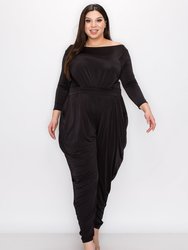 Boat Neck Slingky Jumpsuit