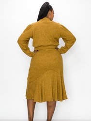 Brushed Hacci Sweater Top and Midi Skirt