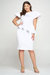 Calista Peplum Dress - White