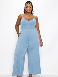 Cami Neck Wide Legged Pocket Jumpsuit