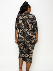 Camo Midi Dress