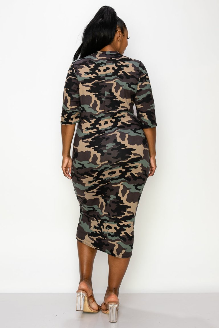 Camo Midi Dress