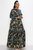 Camo Tiered Maxi Dress with Long Sleeves