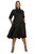 Carina Donna Flare Dress With Pockets - Black