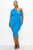 Cheyenne One Shoulder Midi Dress - Turquoise New