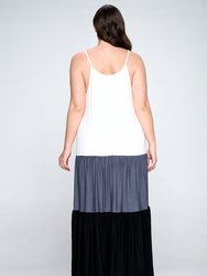 Colorblock Cami Neck Maxi Dress