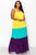 Colorblock Cami Neck Maxi Dress