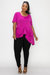 Draped Peplum Top - Magenta