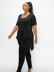 Draped Peplum Top