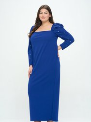 Evangeline Rhinestone Sleeve Dress