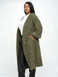 Feather Bishop Sleeve Pocket Cardigan