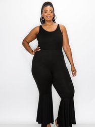 Flared Leg Tank Jumpsuit