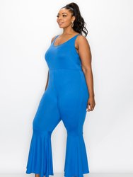 Flared Leg Tank Jumpsuit