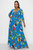 Floral Wrap Maxi Dress - Blue Floral