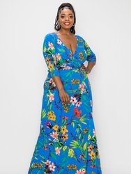 Floral Wrap Maxi Dress