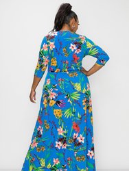 Floral Wrap Maxi Dress