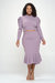 Hooded Top and Skirt Set - Purple Ash