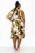 Knowles One Shoulder Baroque Print Flare